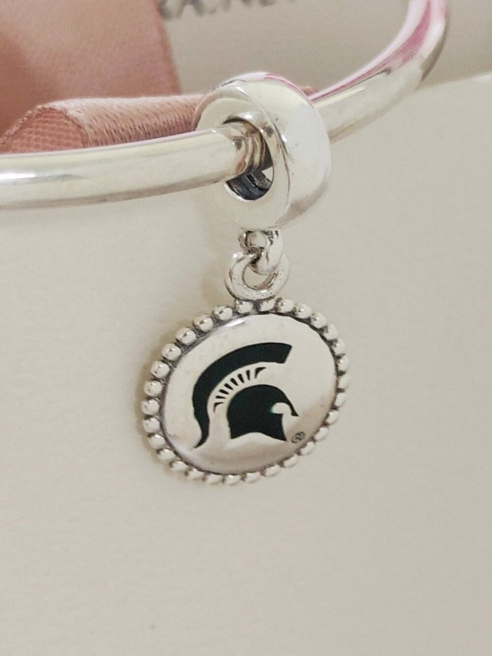Pandora Michigan State University Exclusive Dangle Charm with box